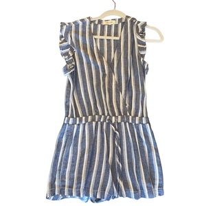 Blue and white stripe Romper